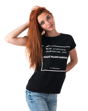 Koszulka z cytatem, Shopenhauer, "Marzenia", GOLDENLIPS