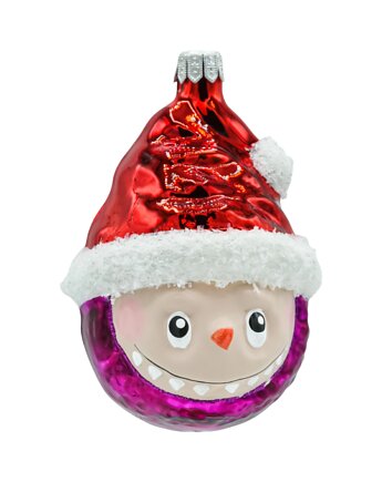 Bombka choinkowa: Labubu w czapce Mikołaja: fioletowe, Syn Bombkarza