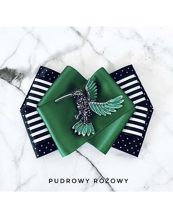 Brosza  z Koliberkiem z diamencików  New, Pudrowy Różowy