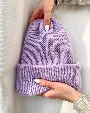 Czapka Mila beanie podwójne ocieplenie baby alpaka wełna merino, GANGSTA KNIT