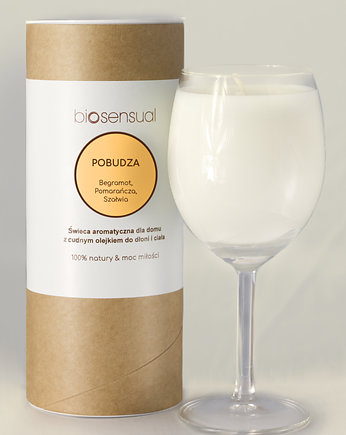 Świeca do masażu i aromaterapii POBUDZA 200g KIELICH, Biosensual