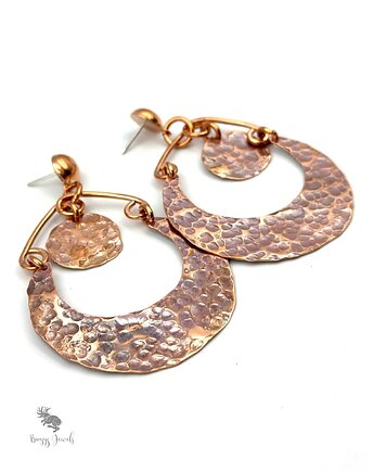 Kolczyki miedziane handmade,  Buggy Jewels