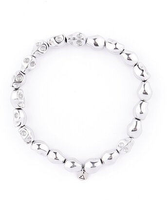 Męska bransoletka - srebrne czachy, Kulka Bransoletki