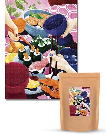 Muno Puzzle Munomaki by Anna Jeziorska 1000 el. w eco woreczku, MUNO puzzle