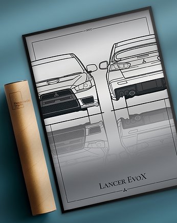 Plakat Motoryzacja -  Mitsubishi Lancer EVO X, OKAZJE - Prezenty pod Choinkę