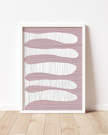 Abstrakcyjny minimalistyczny plakat, palony róż, Dekorando