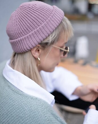 Czapka Kacper, handmade, 100% merino, Sirka Handmade