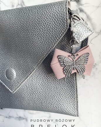 Modowy Brelok / Breloczek do kluczy, torebki czy plecaka New, Pudrowy Różowy