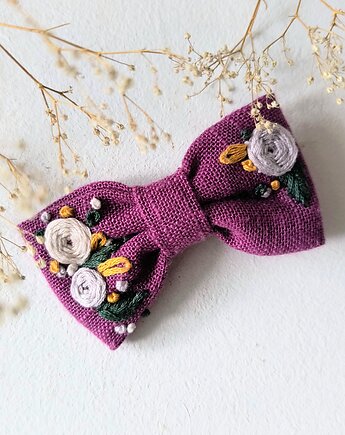 Kokardka haftowana Fiolet, nanowoshop