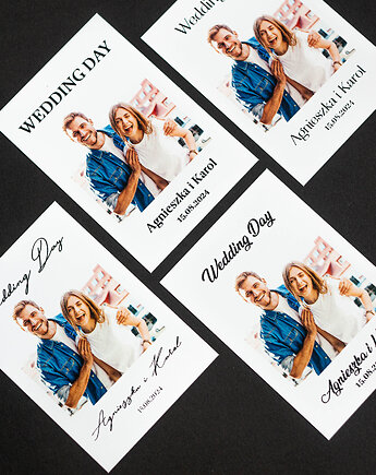 MAGNES na lodówkę SAVE THE DATE, PODZIĘKOWANIE dla Gości, Grafka Studio