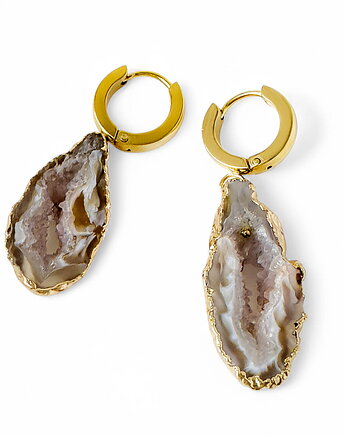 Kolczyki z naturalnym agatem, MYNESS