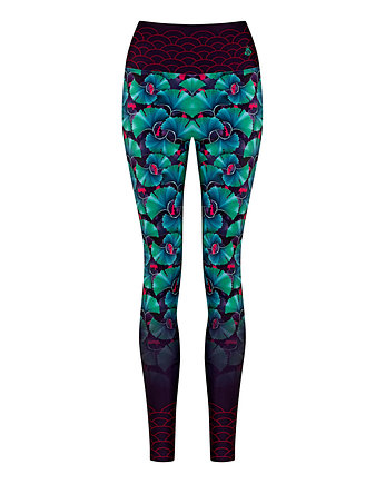 Boho Ginko Japanese Leggins, Bright Boho