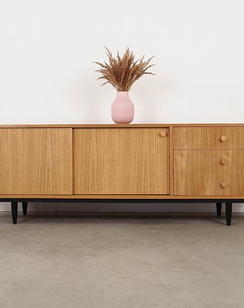 Sideboard dębowy, skandynawski design, Przetwory design