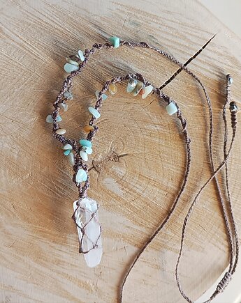 Naszyjnik z kryształem lemuryjskim, ZOYAA 