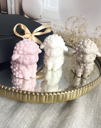 Wielkanocny zestaw/ Świece ekologiczne sojowe dekoracyjne owieczki, Coccola JEWELLERY