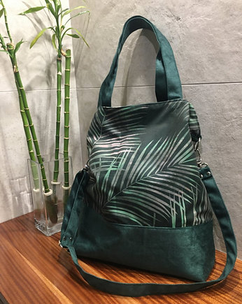 Torba hobo XXL - liście palmy, PRACOWNIA 166