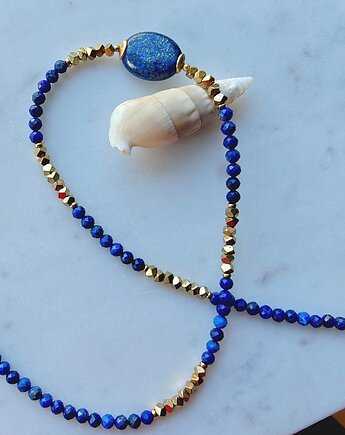 Naszyjnik z lapis lazuli złocony, Studio Gazela