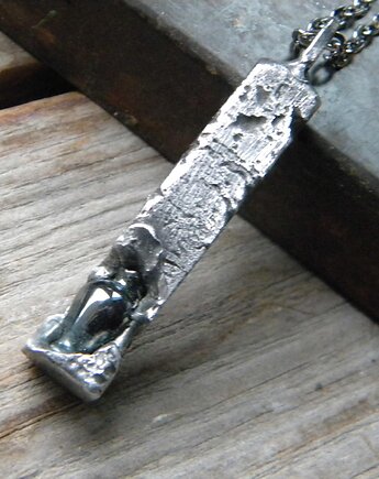 Kloc z hematytem - amfora - naszyjnik, Beata Trotter