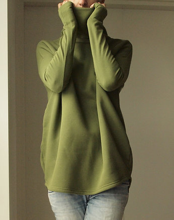 Wąski rękaw Golf Oliwka, ONE MUG A DAY