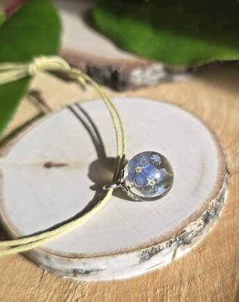 Bransoletka z prawdziwymi kwiatami regulowana, zkwiatem