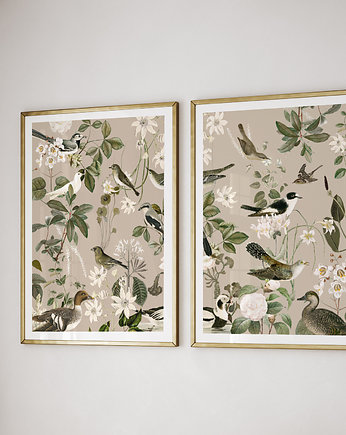 Plakat Dyptyk ptaki  50x70 cm, Anita Tomala
