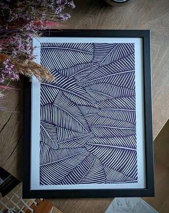 Ręcznie drukowany linoryt "Flora" 30x40cm, Grafiki Natsona