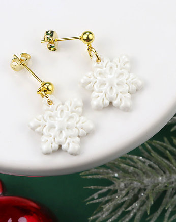 Kolczyki śnieżynki lekkie na zimę, Lemon Lovely