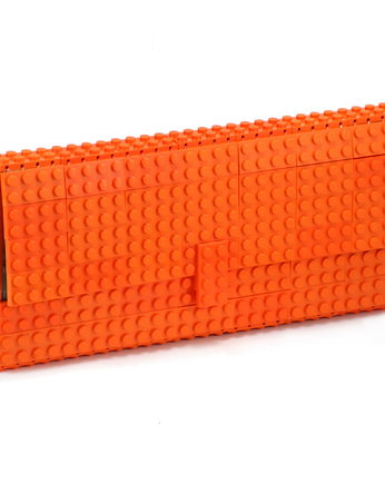 Pomarańczowa kopertówka z klocków LEGO, agabag