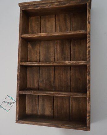 Rustykalna brązowa półka ścienna , PiorunowoSzafa