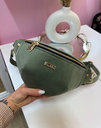 Nerka welurowa oliwkowa L, paulilin.style