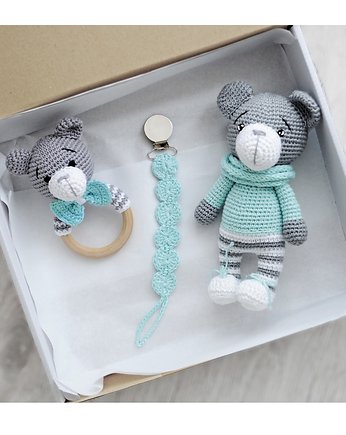 Zestaw prezentowy  - mięta/szary, Lollipop