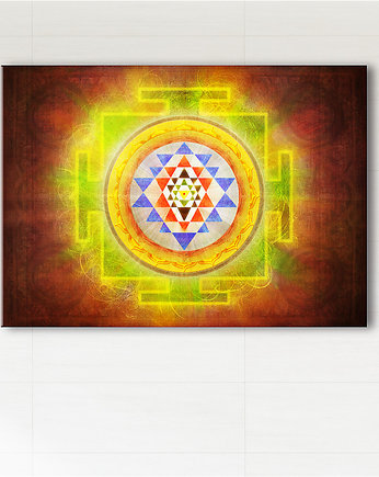 Obraz harmonizujący - Mandala Shri Yantra - płótno, yenoo