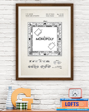 Plakat Monopoly gra - patent, minimalmill