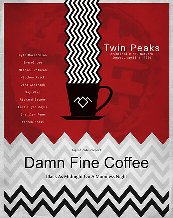 Plakat / Twin Peaks / Damn Fine Coffee, balance