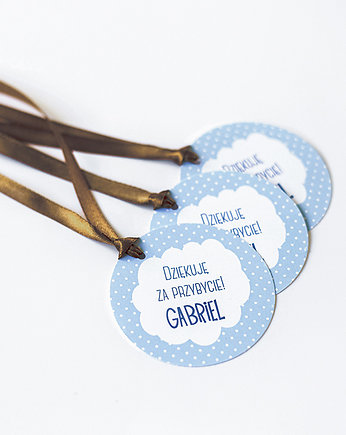 Etykietki personalizowane do podziękowań MIŚ, WOW party