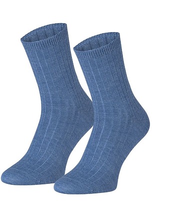 Damskie niebieskie skarpety merino wool, EsteraShop
