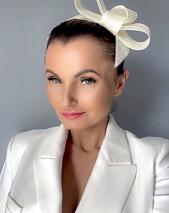 Fascynator SUZY ecru /lub inne kolory, Monika Saxton luxurious millinery