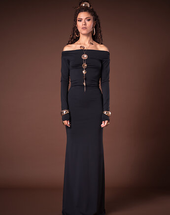 Czarna suknia maxi - Julia, milita nikonorov
