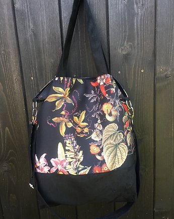 Torba - worek XXL - print mroczny ogród, PRACOWNIA 166