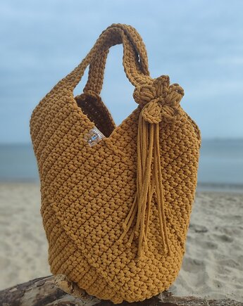 Torba ze sznurka bawełnianego. Handmade, BearBodi