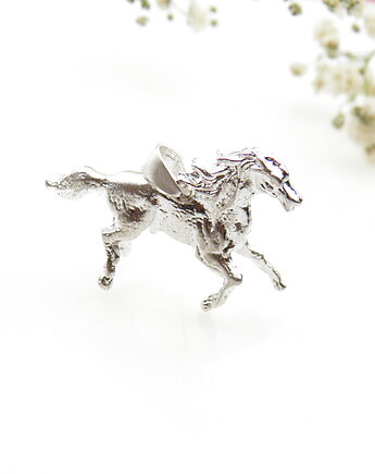 Konik II biały - zawieszka srebrna, VENUS GALERIA