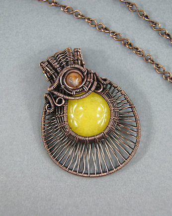 Wisiorek z jadeitem, Blue Pearl Art