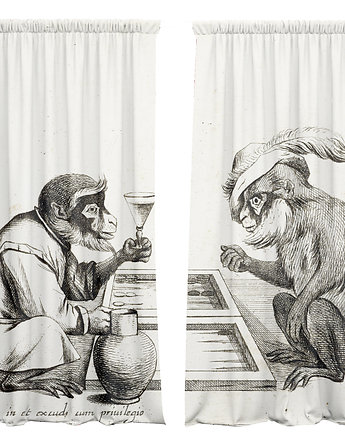 Zasłony artystyczne zaciemniające 2 szt Monkey, SOWE