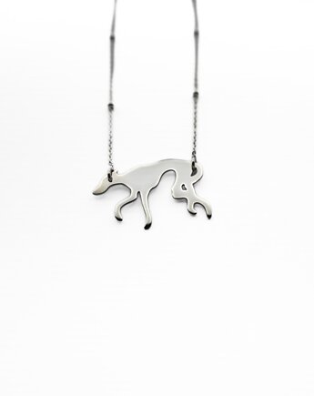 Naszyjnik "Chart węszący" srebrny, Złotnia