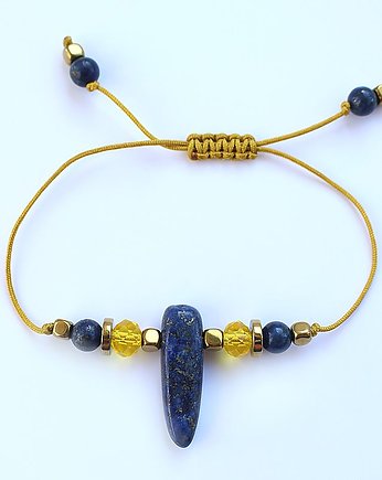 Jedność - lapis lazuli, pozłacany hematyt, KEIT