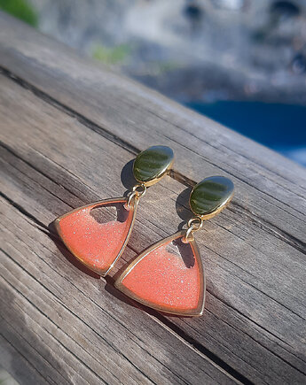 Łososiowe kolczyki Dolci, Figa handmade accessories