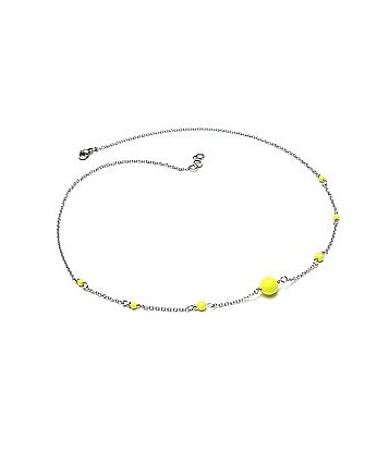Alloys Collection - neon yellow pearls -naszyjnik, KiKa pracownia