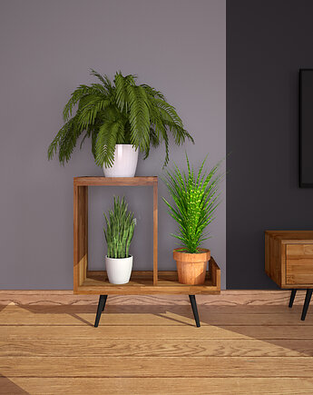 NORR kwietnik 70x32 dębowy piętrowy, Jaku Design