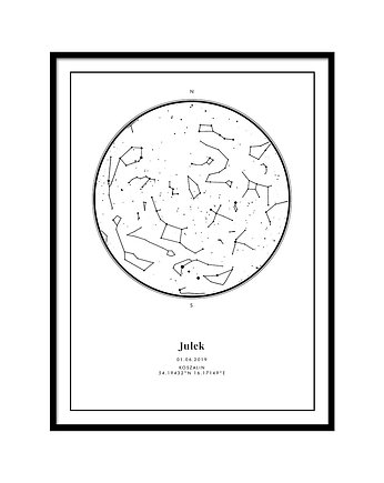 Plakat - Twoja mapa nieba - biała, lemonducky