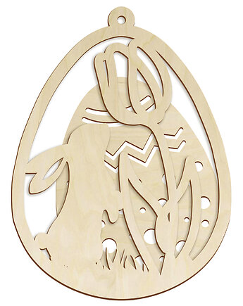 AŻUROWA Bombka Zawieszka 2D Wielkanocna Jajko do Koszyka Stroika Prezent, smxdsgn